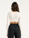 Echt Ribbed Cropped Long Sleeve - White