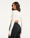 Echt Ribbed Cropped Long Sleeve - White