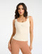 Ribbed Sculpt Tank - Cream