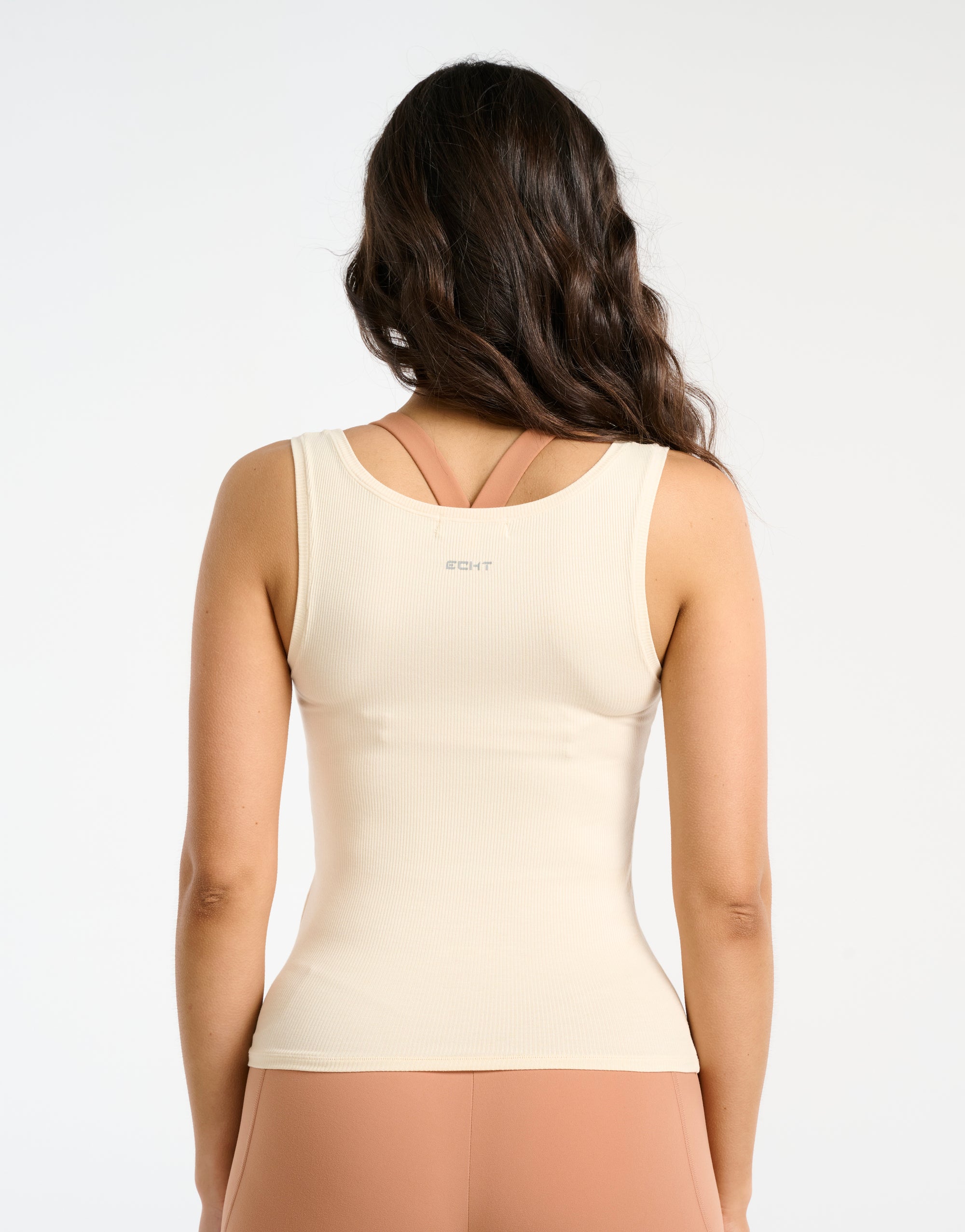 Ribbed Sculpt Tank - Cream