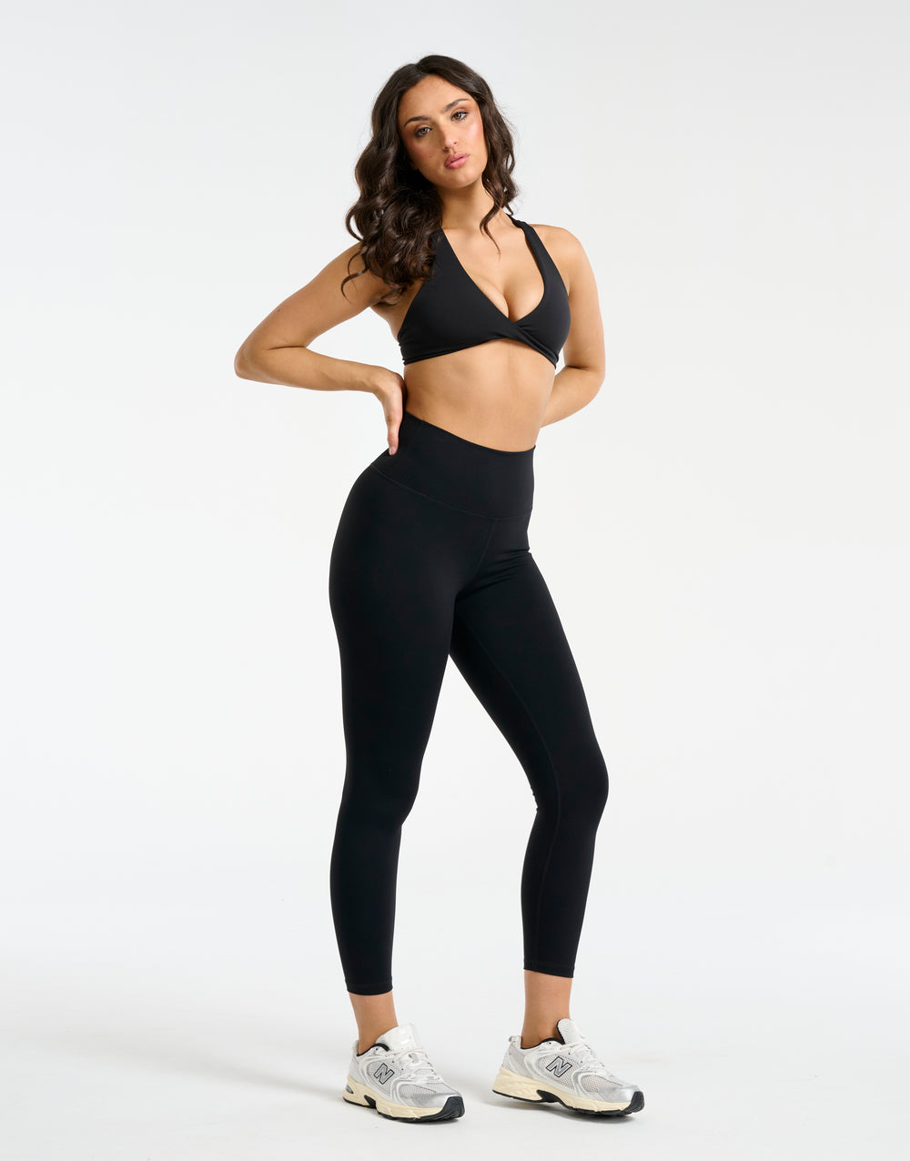 Force Scrunch Leggings (Minimal Logo) - Black