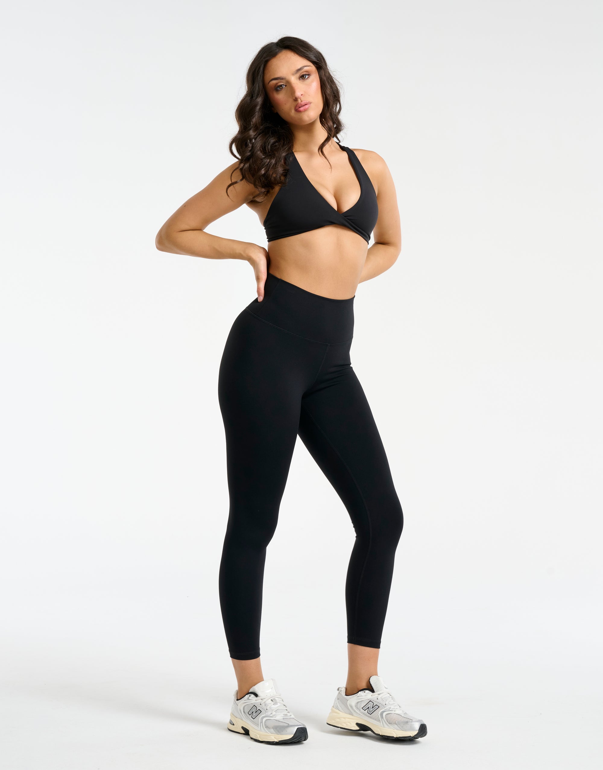 Force Scrunch Leggings (Minimal Logo) - Black