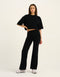 Terry Crop Tee - Black