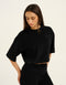 Terry Crop Tee - Black