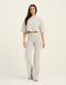 Terry Crop Tee - Grey Marle
