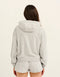 Terry Zip Up Hoodie - Grey Marle