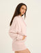 Terry Zip Up Hoodie - Mauve