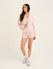 Terry Zip Up Hoodie - Mauve