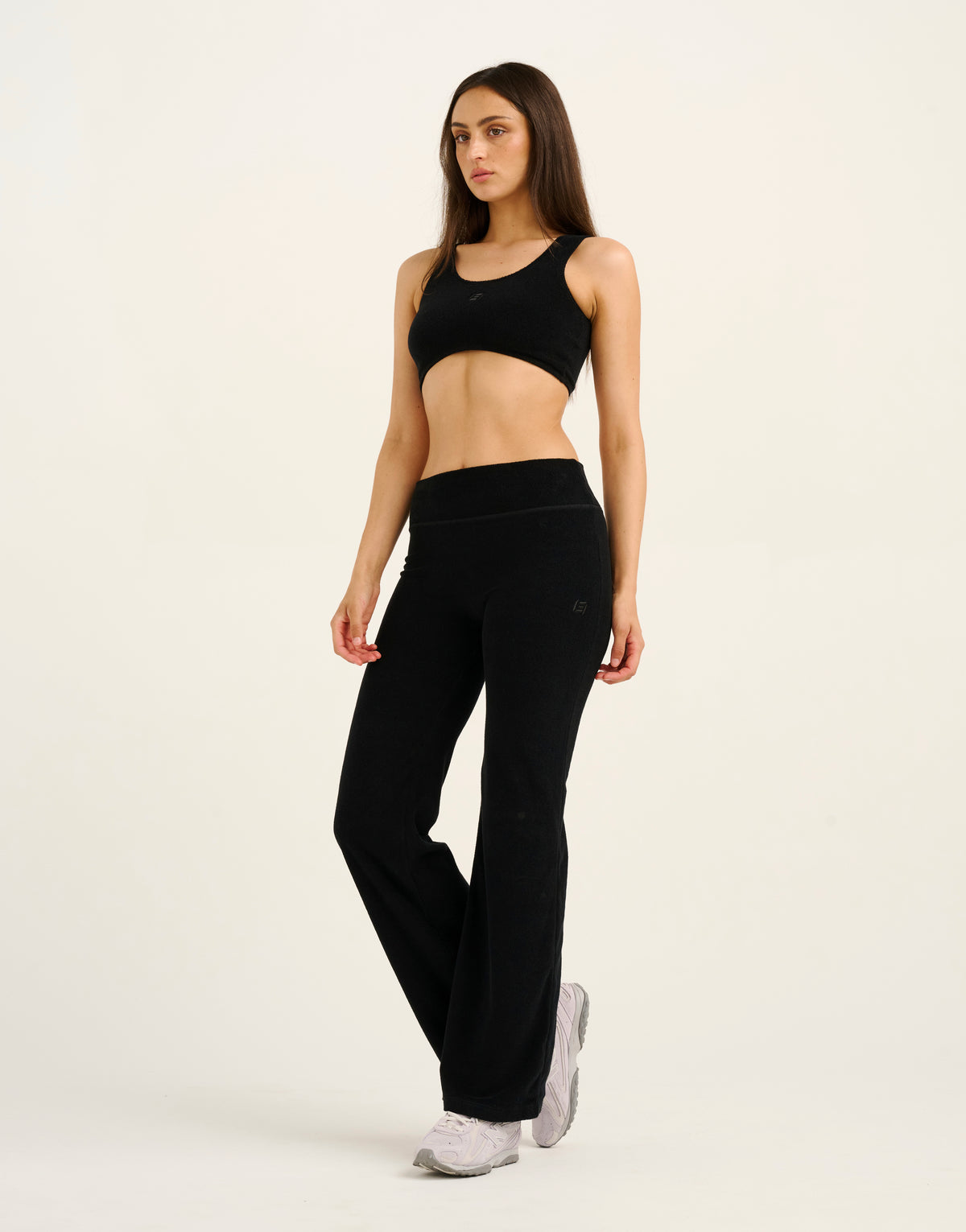 Terry Straight Leg Pant - Black