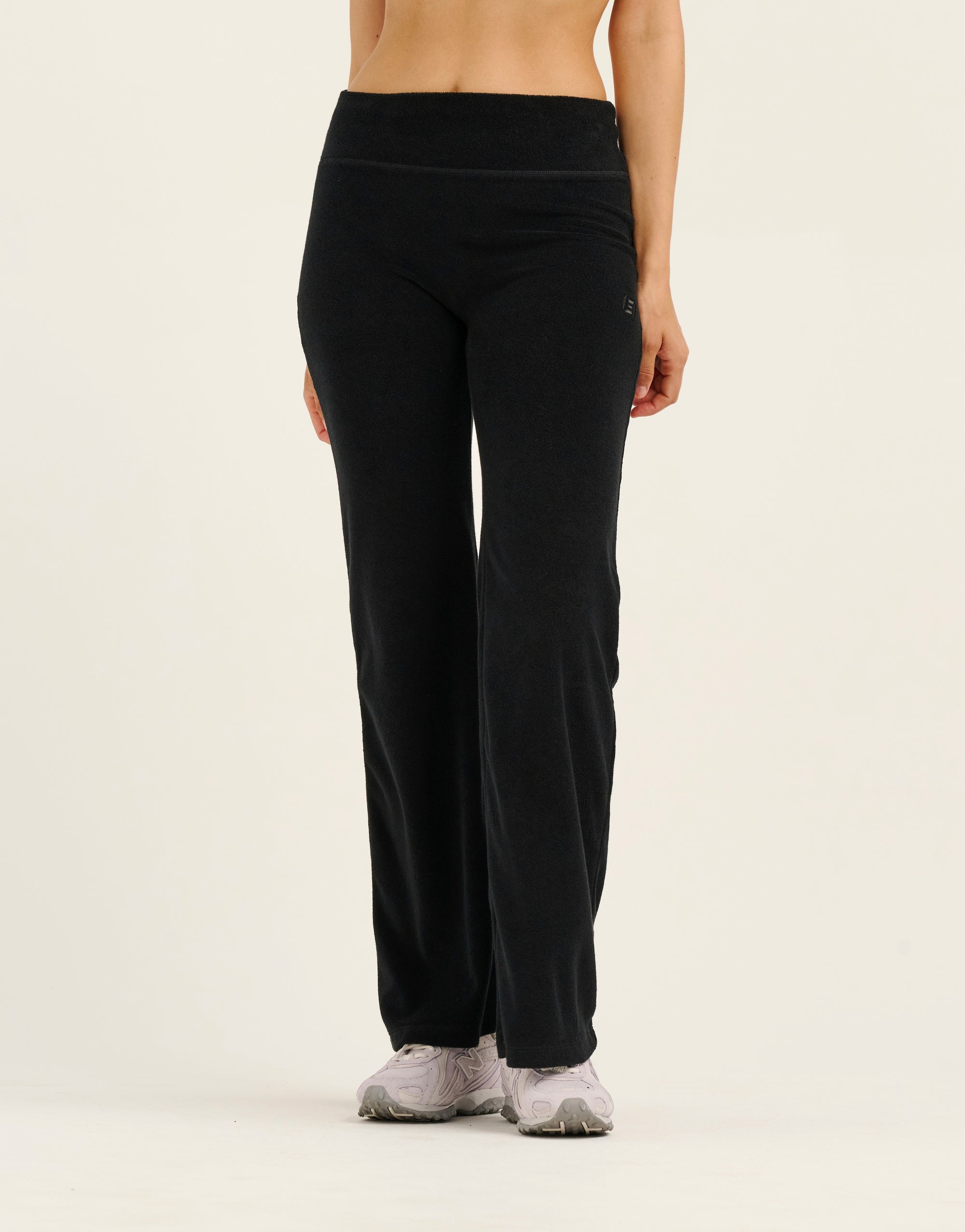Terry Straight Leg Pant - Black