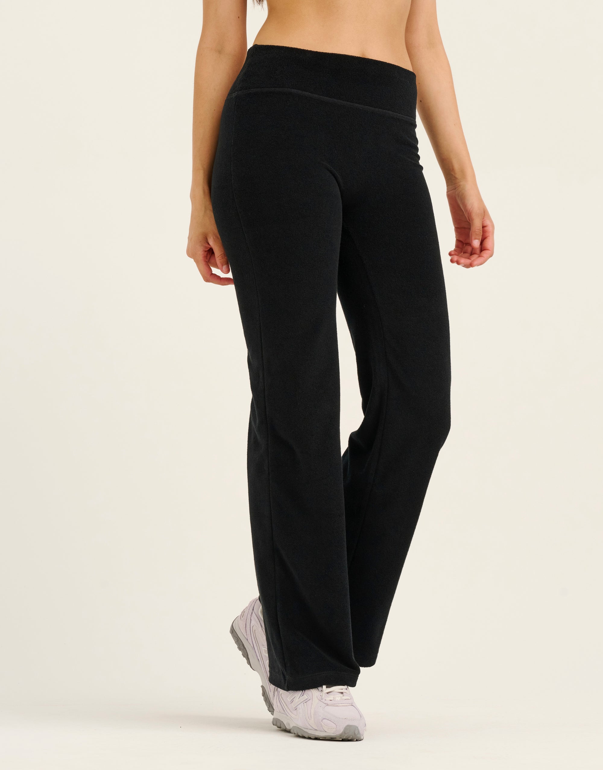 Terry Straight Leg Pant - Black