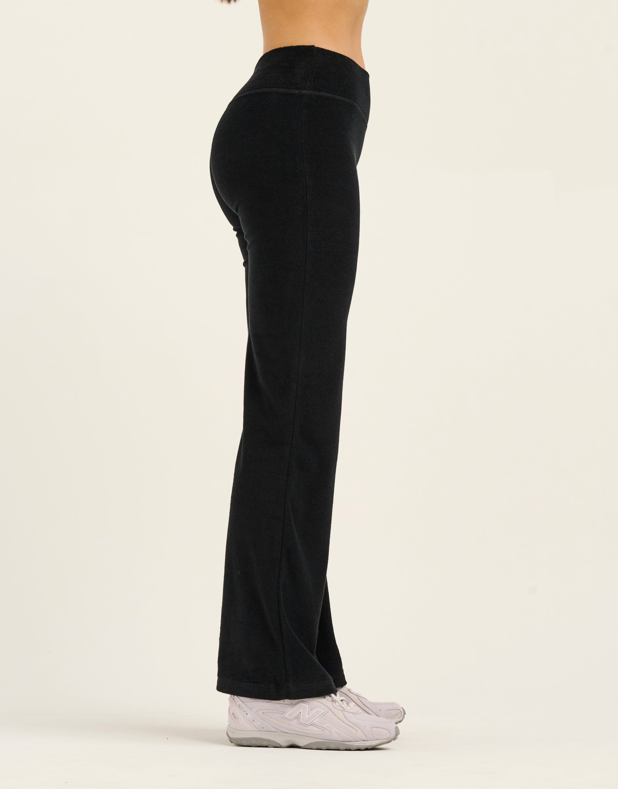 Terry Straight Leg Pant - Black