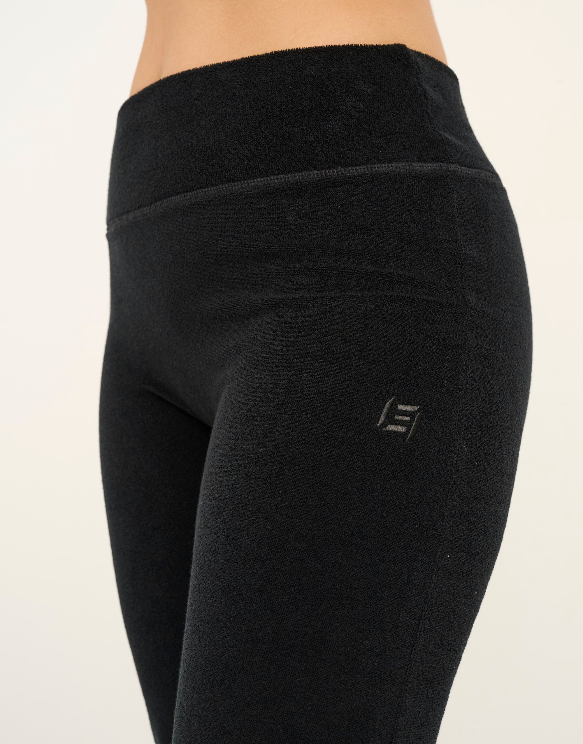 Terry Straight Leg Pant - Black