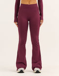 Arise Essential Mid-Waist Flare Leggings - Blackberry