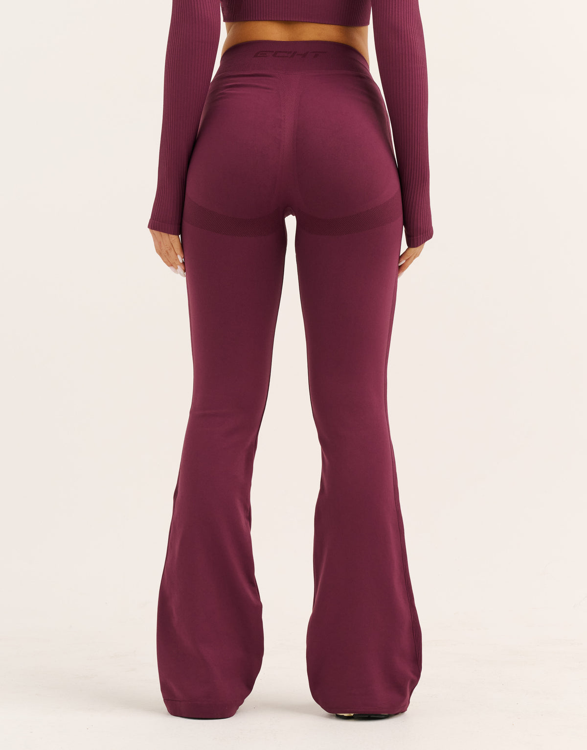 Arise Essential Mid-Waist Flare Leggings - Blackberry