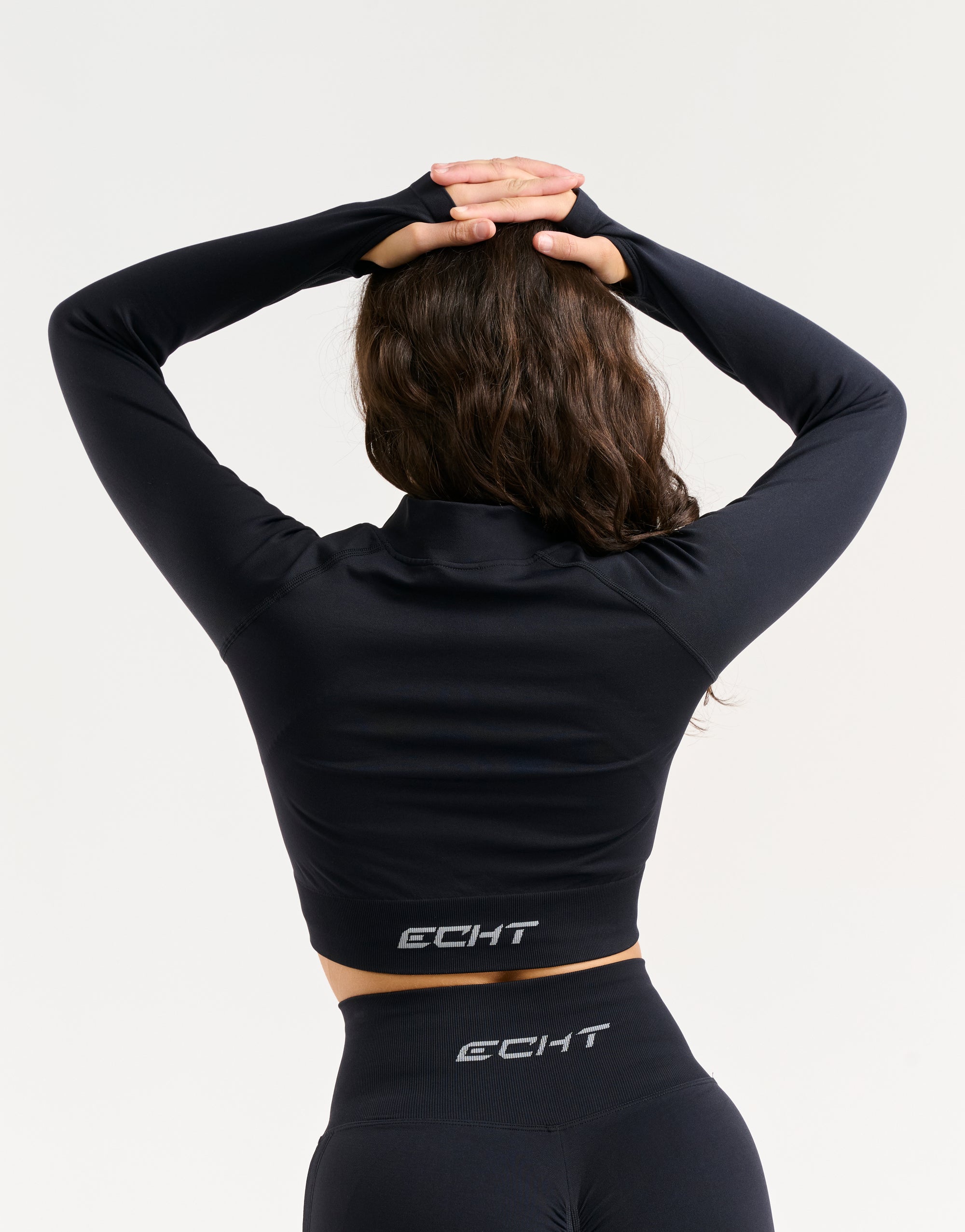 Arise Essential Zip-Up Long Sleeve - Black