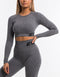 Arise Comfort Cropped Long Sleeve - Charcoal