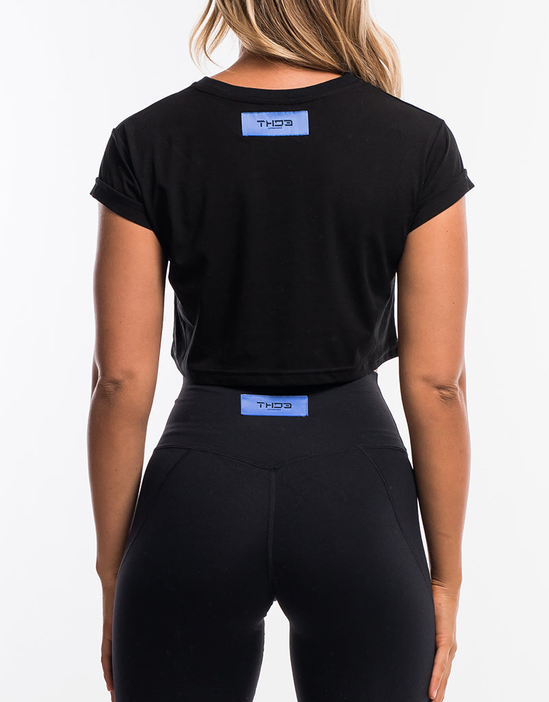 On The Fly Cropped Tee - Black