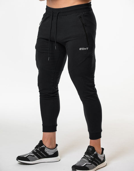 Mens black hot sale tapered joggers